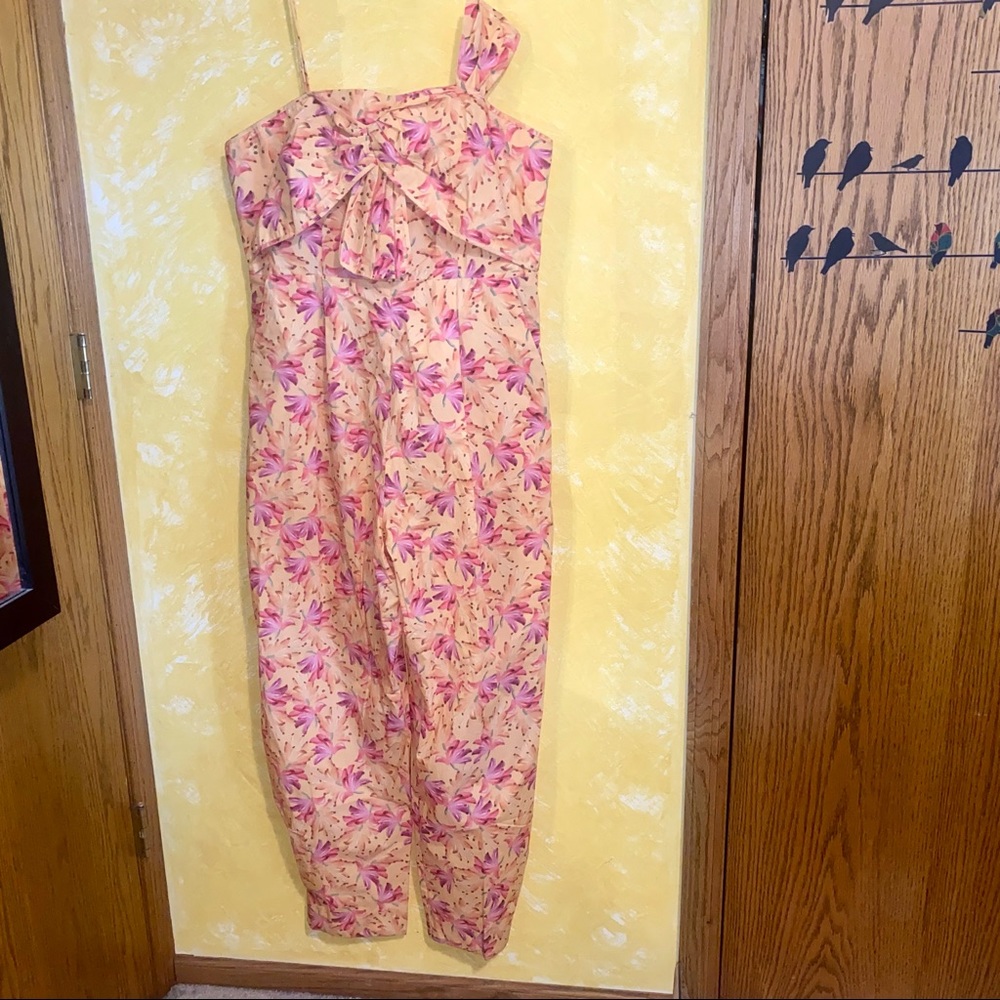 Farm Rio BANANA SUNSHINE BOW TOP JUMPSUIT